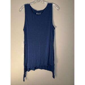 Zyia active navy women’s activewear loose fit tank Large #718